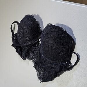 La senza black large bra